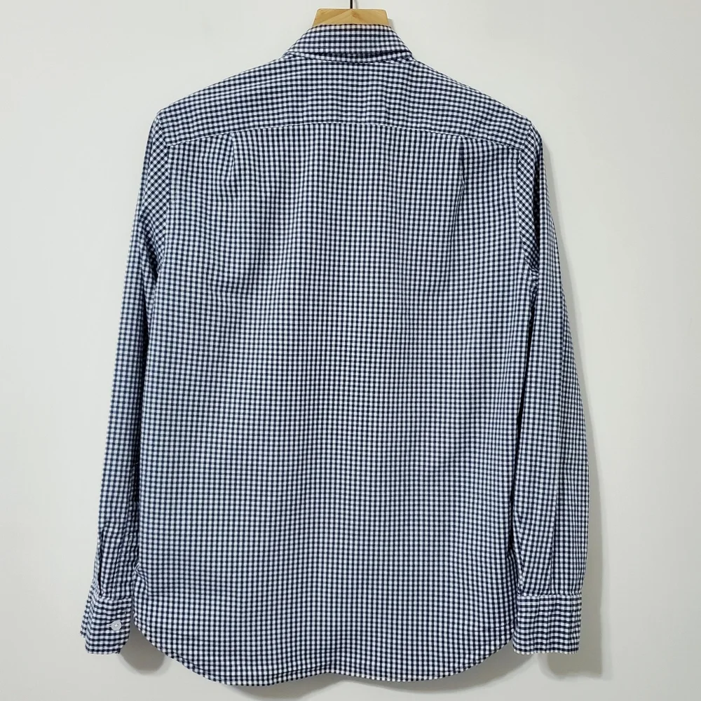 J. Crew Mercantile Flex Black White Gingham Long Sleeve Button Up Shirt Medium